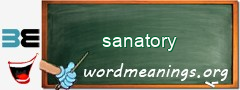 WordMeaning blackboard for sanatory